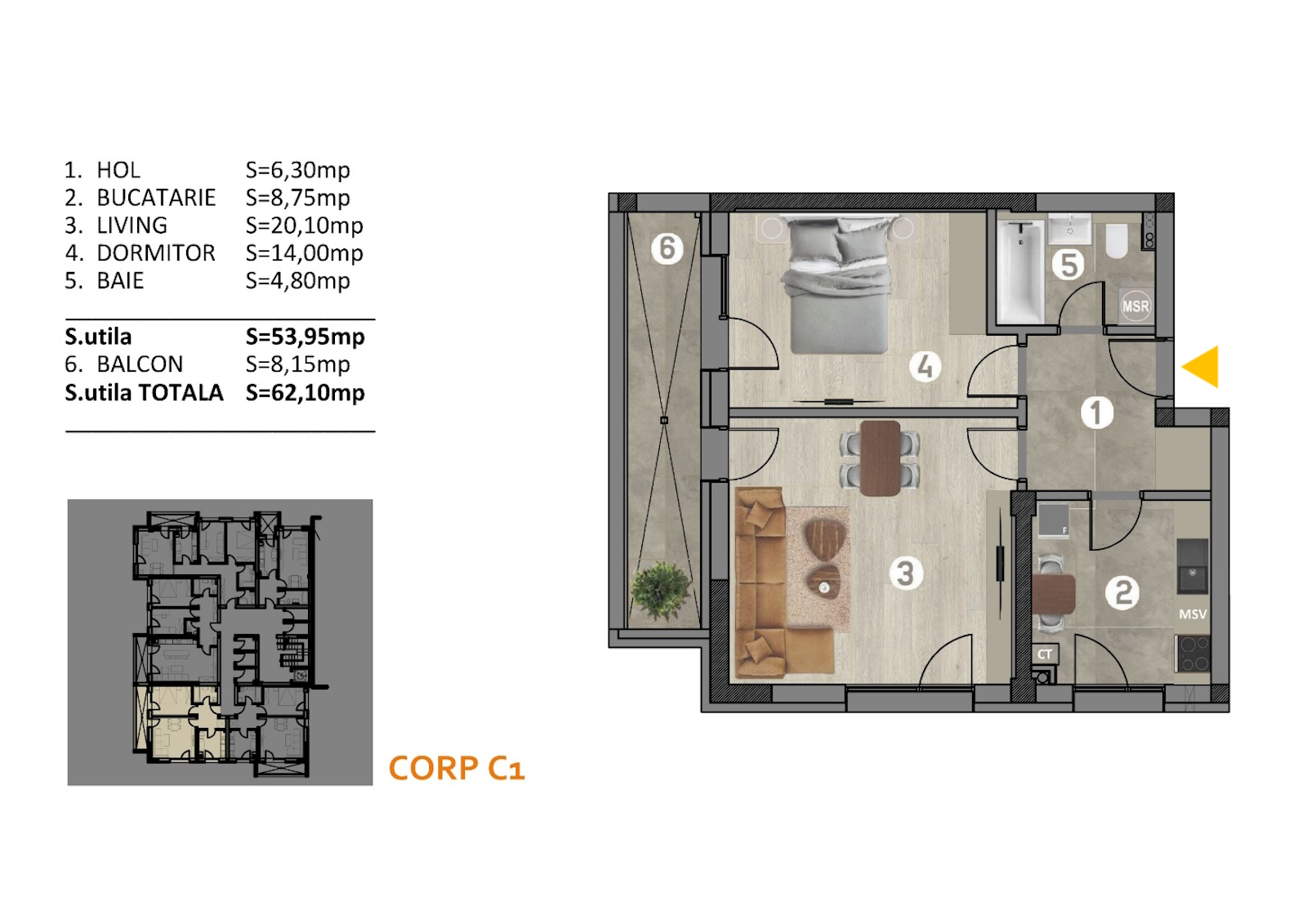 Apartamente noi de vanzare Titan - Apartament 38