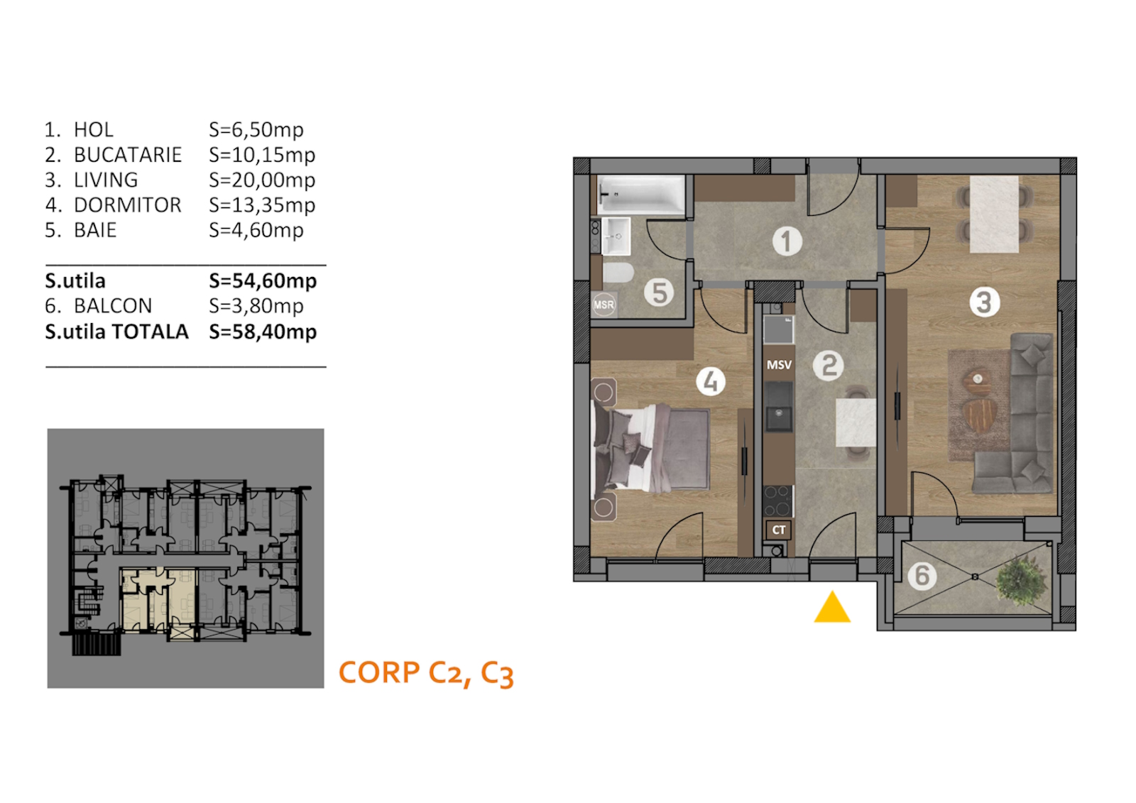 Apartamente noi de vanzare Titan - Apartament 38