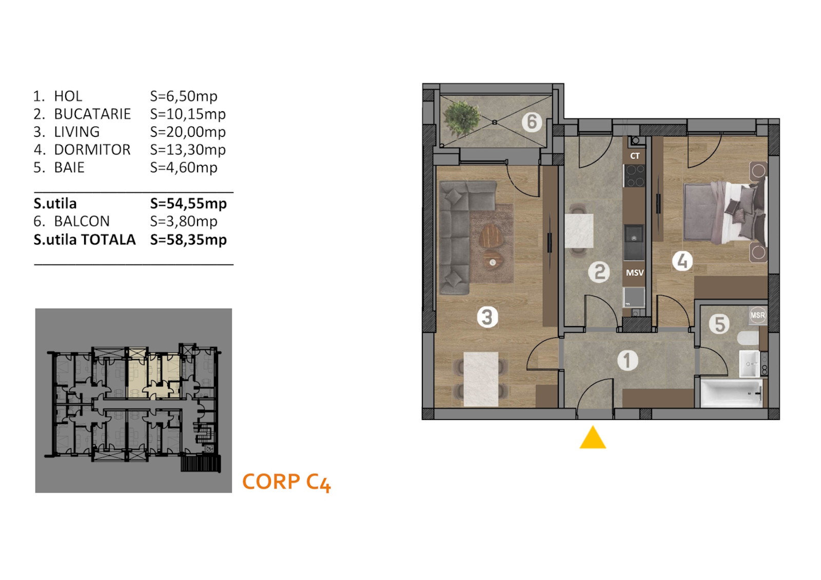 Apartamente noi de vanzare Titan - Apartament 38