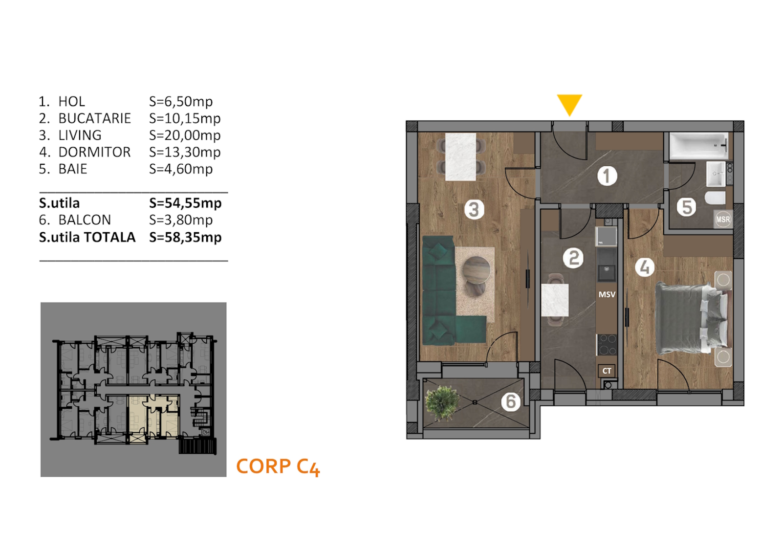 Apartamente noi de vanzare Titan - Apartament 38