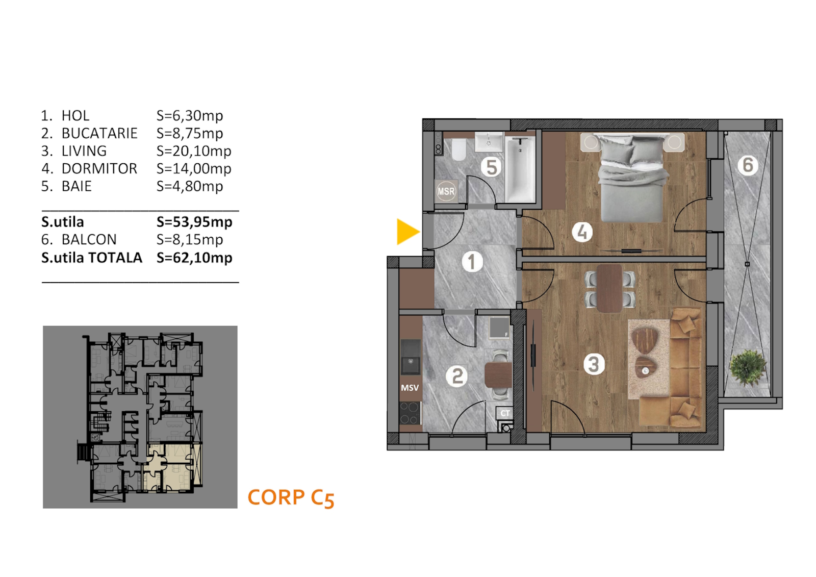 Apartamente noi de vanzare Titan - Apartament 38