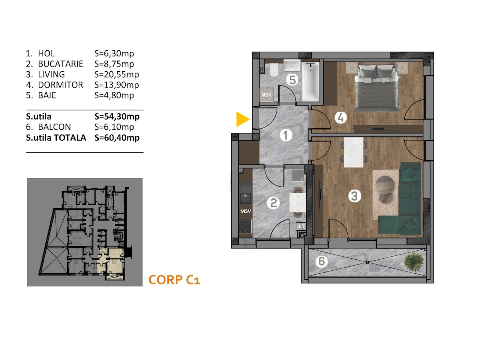 Apartamente noi de vanzare Titan - Apartament 38