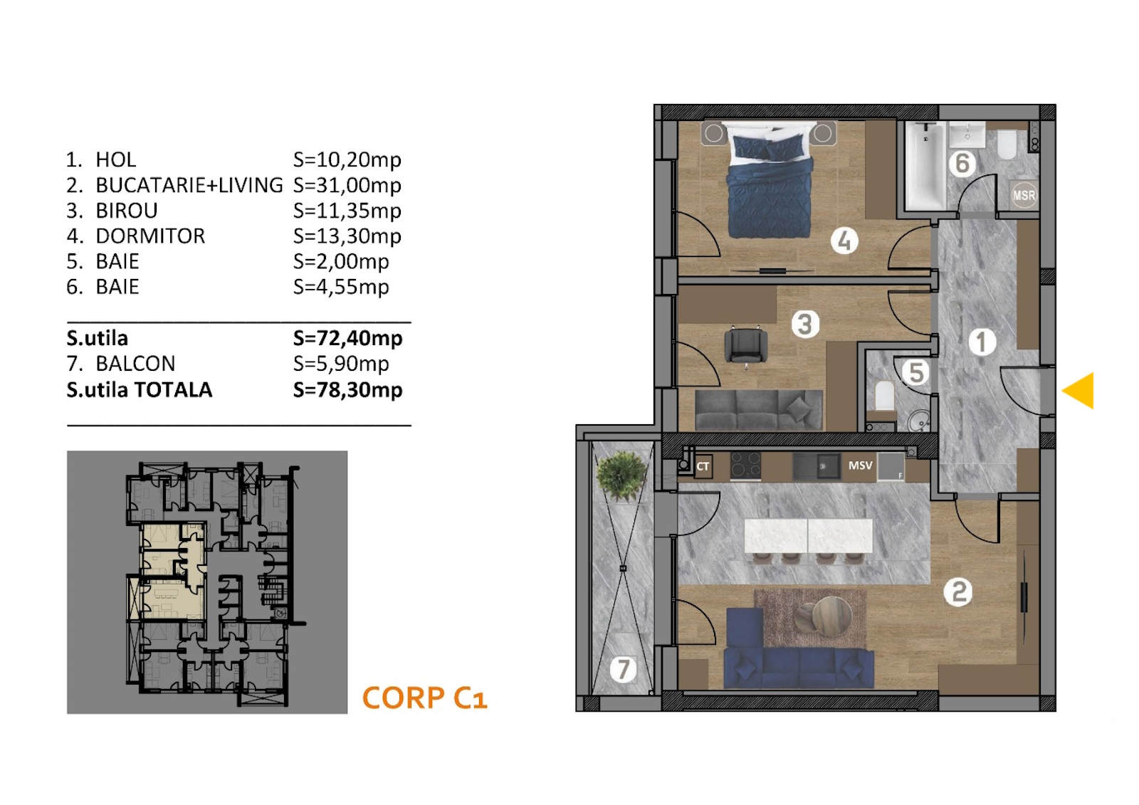 Apartamente noi de vanzare Titan - Apartament 38