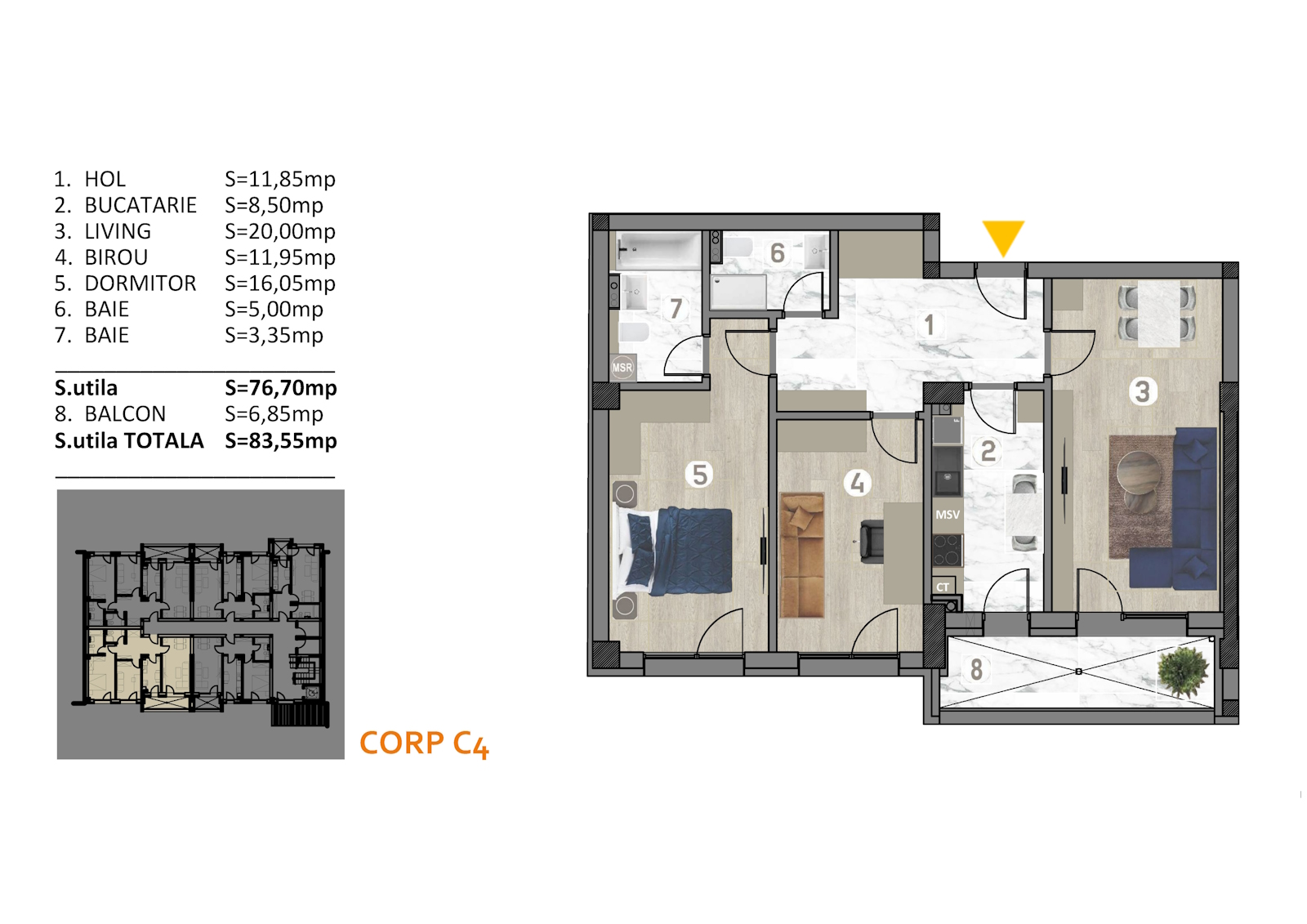 Apartamente noi de vanzare Titan - Apartament 38