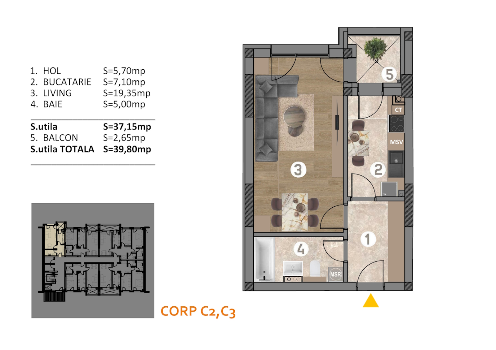 Apartamente noi de vanzare Titan - Apartament 38