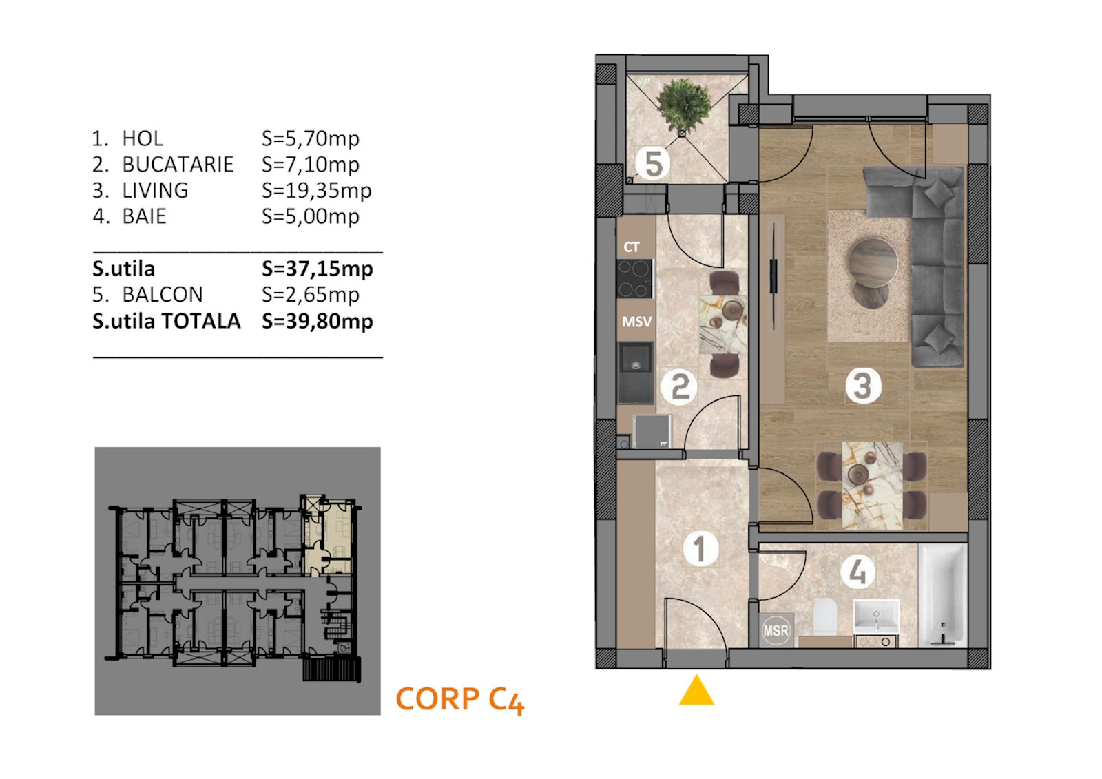 Apartamente noi de vanzare Titan - Apartament 38