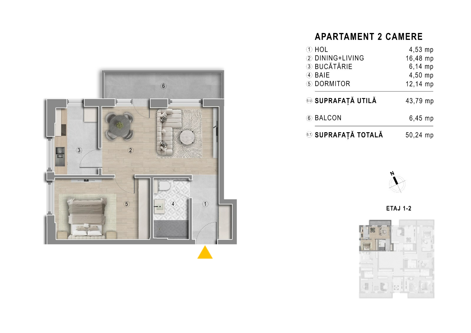 Apartamente noi de vanzare Titan - Apartament 38