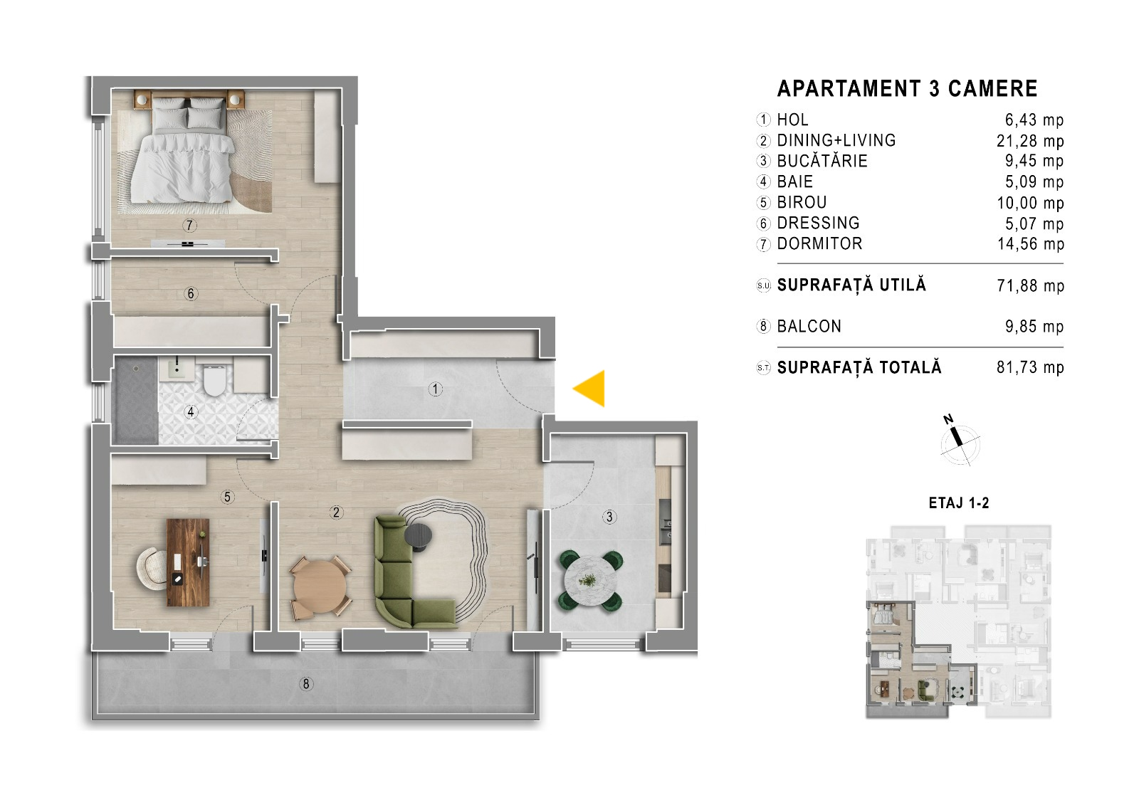 Apartamente noi de vanzare Titan - Apartament 38