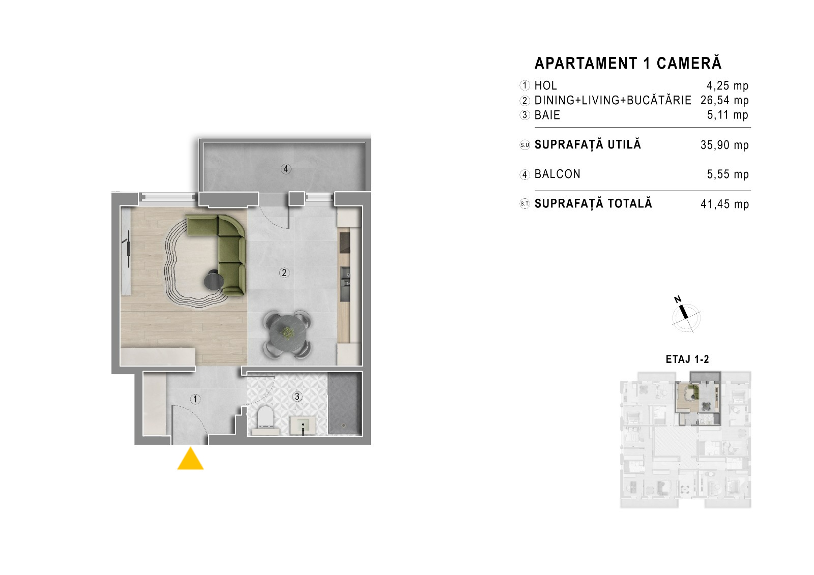 Apartamente noi de vanzare Titan - Apartament 38